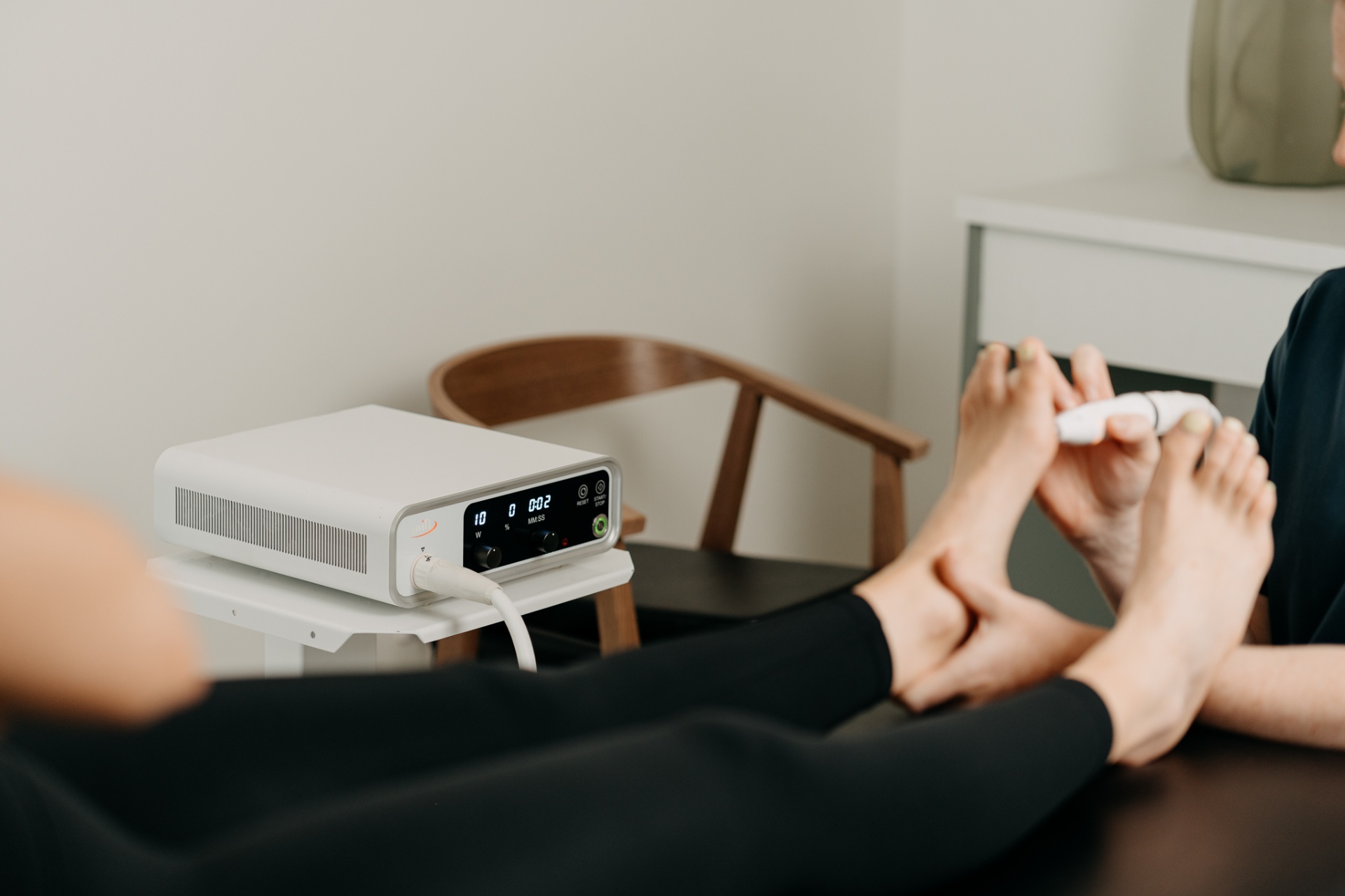 Swift Microwave Therapy device in the treatment room at The Verruca Clinic NI